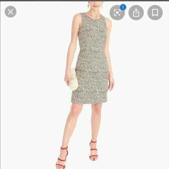 J. Crew Factory Size 6 Animal Print Sleeveless Sheath Dress - Picture 1 of 7